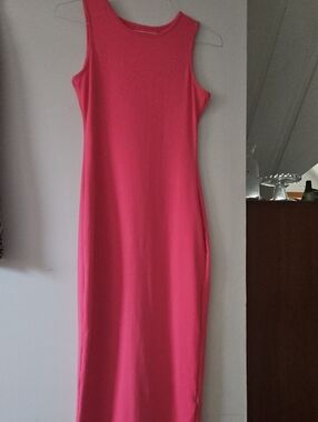 Sleeveless Pink Maxi Dress